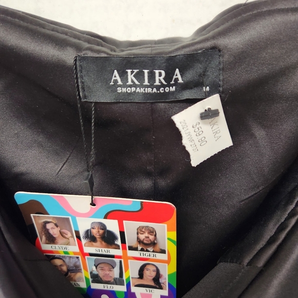 AKIRA Black Satin Blazer